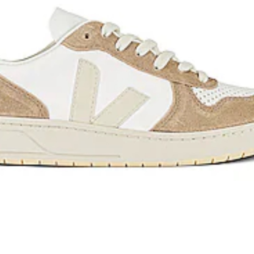 Veja Cream and Tan Casual Sneakers